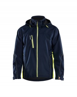 Veste hardshell Blaklader bleu/jaune