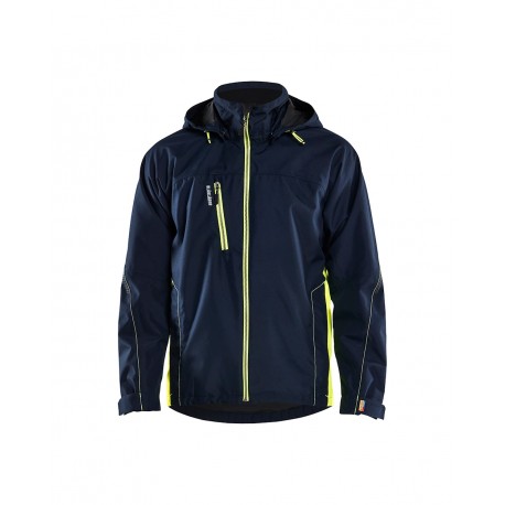 Veste hardshell Blaklader bleu/jaune