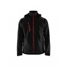 Veste softshell stretch 2D Blaklader - noir/rouge