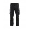 Pantalon stretch 2D sans poches flottantes Blaklader - noir